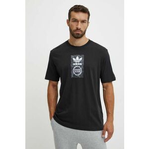 adidas Originals tricou din bumbac barbati, culoarea negru, cu imprimeu, IZ2516 imagine