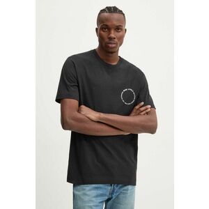 Marc O'Polo tricou din bumbac barbati, culoarea negru, cu imprimeu, 423201251066 imagine