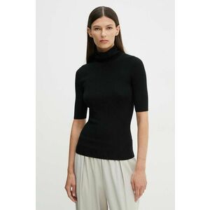 Theory pulover de lana femei, culoarea negru, light, cu turtleneck, J1111703 imagine