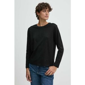 United Colors of Benetton longsleeve din bumbac culoarea negru, 3BVXD107Y imagine