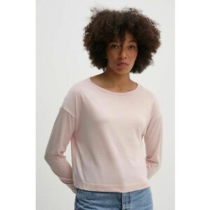 United Colors of Benetton longsleeve din bumbac culoarea roz, 31VKD104I imagine