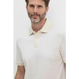 BOSS polo de bumbac culoarea bej, 50518563 imagine