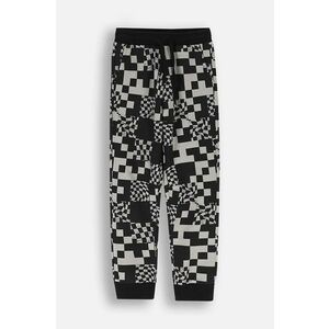 Coccodrillo pantaloni de trening din bumbac pentru copii culoarea negru, modelator, ACADEMY BOY JUNIOR imagine