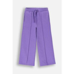 Coccodrillo pantaloni de trening pentru copii culoarea violet, neted, ACADEMY GIRL KIDS imagine