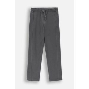 Coccodrillo pantaloni de trening din bumbac pentru copii culoarea gri, neted, ACADEMY BOY JUNIOR imagine