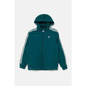 adidas Originals geaca bomber pentru copii BOMBERACKET culoarea verde, IY0015 imagine