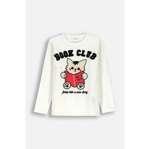 Coccodrillo longsleeve copii culoarea alb, ACADEMY GIRL KIDS imagine