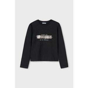 Mayoral longsleeve din bumbac pentru copii culoarea negru, 830 imagine