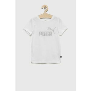 Puma tricou de bumbac pentru copii culoarea alb, cu imprimeu imagine