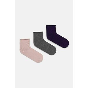 United Colors of Benetton sosete 3-pack femei, culoarea negru imagine