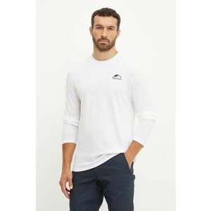 Helly Hansen longsleeve barbati, culoarea alb, cu imprimeu imagine