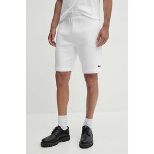 Lacoste pantaloni scurti barbati, culoarea alb imagine