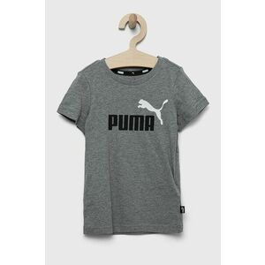 Puma tricou de bumbac pentru copii ESS+ 2 Col Logo Tee B culoarea gri, cu imprimeu imagine