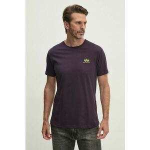 Alpha Industries tricou din bumbac Backprint T culoarea violet, cu imprimeu imagine