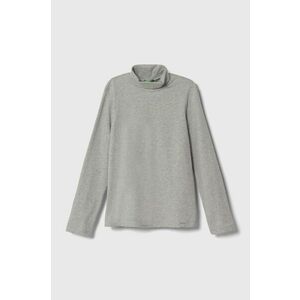 United Colors of Benetton longsleeve copii culoarea gri, neted imagine