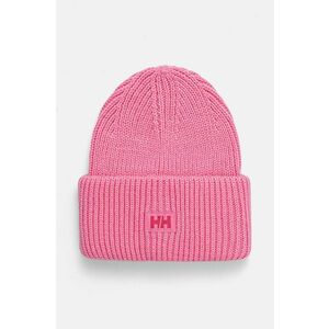 Helly Hansen caciula culoarea roz, din tricot gros imagine