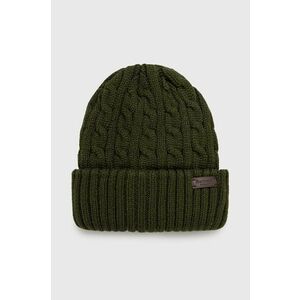 Barbour caciula culoarea verde, din tricot gros imagine