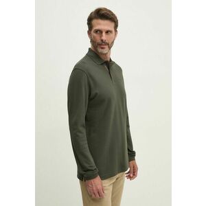 Barbour longsleeve din bumbac culoarea verde, neted imagine