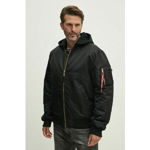 Alpha Industries geaca bomber MA-1 ZH Back EMB barbati, culoarea negru, de iarna, oversize imagine