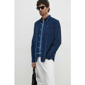 Barbour camasa din bumbac barbati, culoarea albastru marin, cu guler button-down, regular imagine