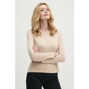 Sisley longsleeve femei, culoarea bej imagine