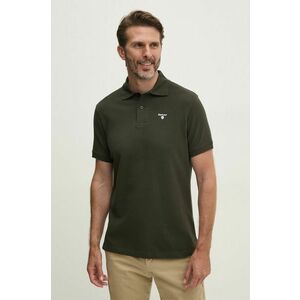 Barbour polo de bumbac Tartan Pique Polo culoarea verde, cu imprimeu, MML0012 imagine