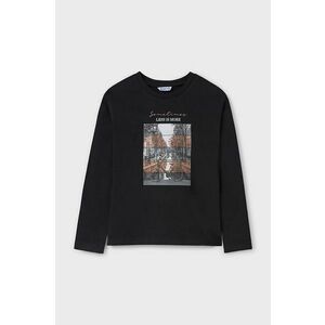 Mayoral longsleeve din bumbac pentru copii culoarea negru, 7009 imagine