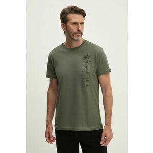 Alpha Industries tricou din bumbac barbati, culoarea verde, modelator, 138500 imagine