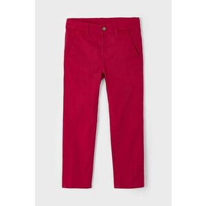 Mayoral pantaloni de bumbac pentru copii culoarea rosu, neted, 513 imagine