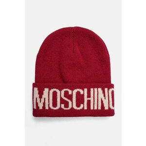 Moschino caciula din amestec de lana culoarea rosu, din tricot gros, M5672 60102 imagine