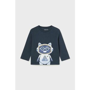 Mayoral longsleeve din bumbac pentru bebeluși culoarea albastru marin, cu imprimeu, 2040 imagine