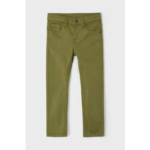 Mayoral pantaloni copii slim fit basic culoarea verde, neted, 517 imagine