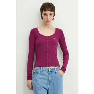 Tommy Jeans longsleeve femei, culoarea violet, DW0DW18431 imagine