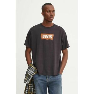 Levi's tricou din bumbac barbati, culoarea negru, cu imprimeu, 000RY imagine