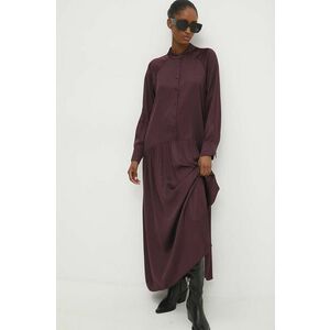 Answear Lab rochie culoarea bordo, midi, drept imagine