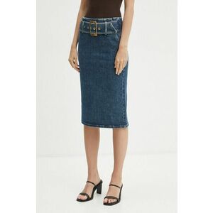 Miss Sixty fusta jeans culoarea albastru marin, midi, creion, 6L3KJ5860000 imagine