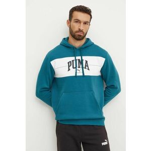 Puma bluza barbati, culoarea turcoaz, cu glugă, modelator, 681796 imagine