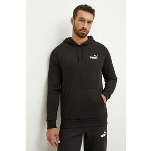 Puma bluza barbati, culoarea negru, cu glugă, neted, 586690 imagine