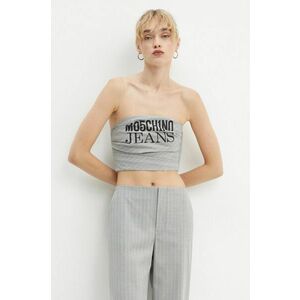 Moschino Jeans tricou din amestec de lana culoarea gri, A0812 8725 imagine