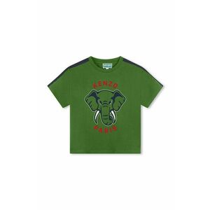 Kenzo Kids tricou de bumbac pentru copii culoarea verde, cu imprimeu, K60745 imagine