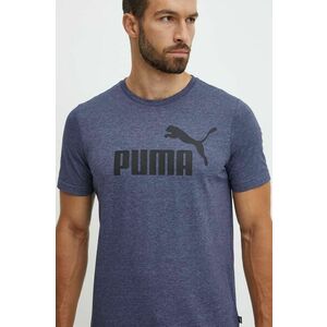 Puma tricou barbati, culoarea albastru marin, cu imprimeu, 586736 imagine