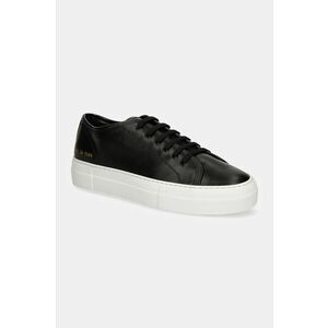 Common Projects sneakers din piele Tournament Low Super in Leather culoarea negru, 4017 imagine