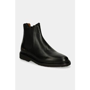 Common Projects ghete chelsea de piele Chelsea in Leather femei, culoarea negru, cu toc plat, 6168 imagine