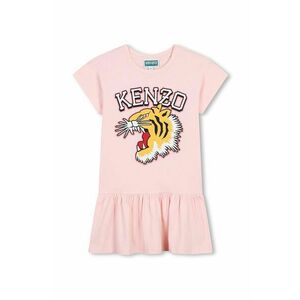 Kenzo Kids Rochie fete culoarea roz, mini, evazata imagine