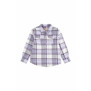 Levi's geaca copii OVERSIZED PLAID SHACKET culoarea violet, 4EL410 imagine