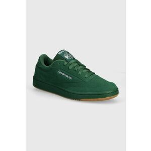 Reebok Classic sneakers din piele intoarsă Club C 85 culoarea verde, 100074451 imagine