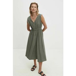 Answear Lab rochie din bumbac culoarea verde, mini, evazati imagine