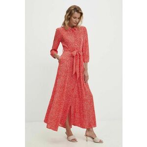 Answear Lab rochie culoarea rosu, maxi, evazati imagine