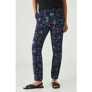 Medicine pantaloni de trening din bumbac culoarea bleumarin, cu imprimeu imagine