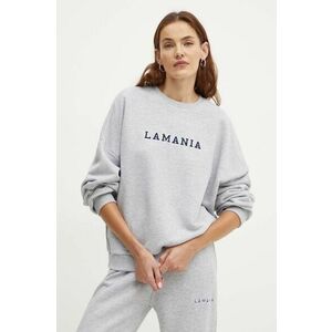 La Mania bluza PL femei, culoarea gri, melanj, RETRO imagine